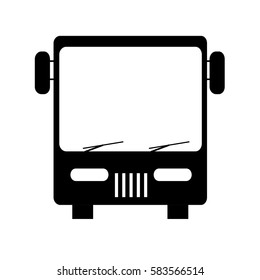 Bus Icon Black White Colors Transport Stock Vector (Royalty Free ...