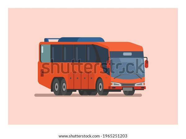 Passenger bus. Simple flat\
illustration.