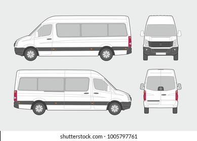 Passenger bus vector template