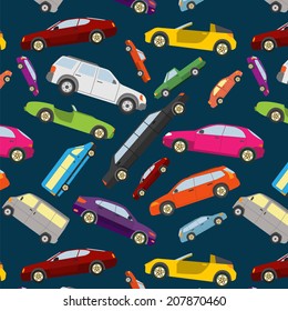 Passenger car background, seamless. Vector illustration