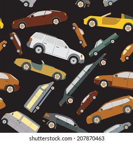 Passenger car background, seamless. Vector illustration