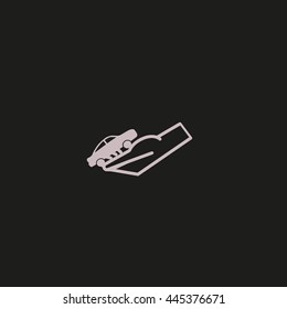 passenger car, a hand icon