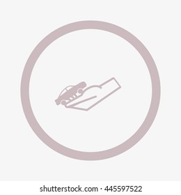 passenger car, a hand icon