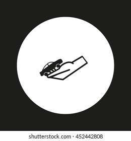 passenger car, a hand icon