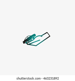 passenger car, a hand icon