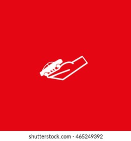 passenger car, a hand icon