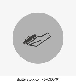 passenger car, a hand icon