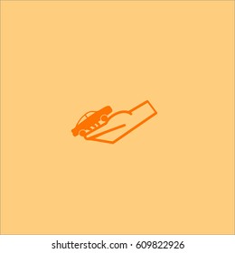 passenger car, a hand icon
