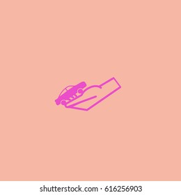 passenger car, a hand icon
