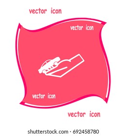 passenger car, a hand icon