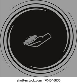 passenger car, a hand icon