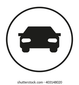 passenger car, an icon