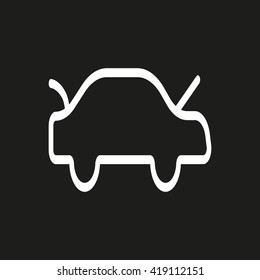 passenger car, an icon