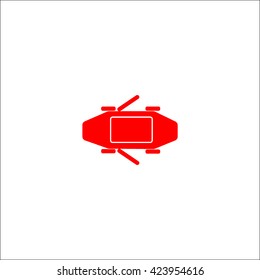 passenger car, an icon