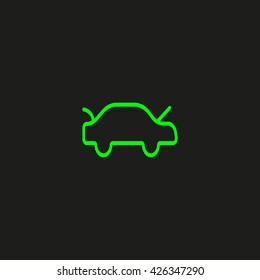passenger car, an icon