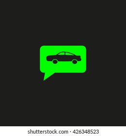 passenger car, an icon