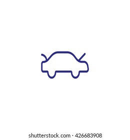 passenger car, an icon