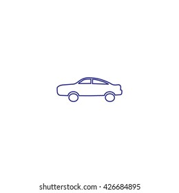 passenger car, an icon