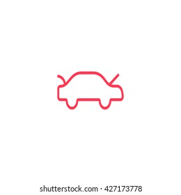 passenger car, an icon
