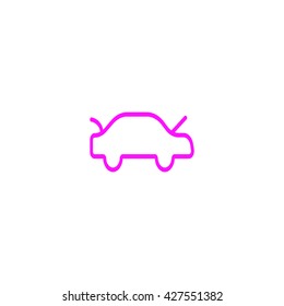 passenger car, an icon