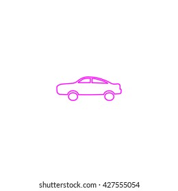 passenger car, an icon
