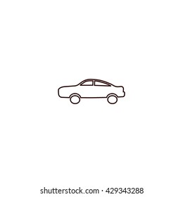 passenger car, an icon