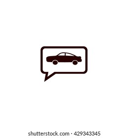 passenger car, an icon
