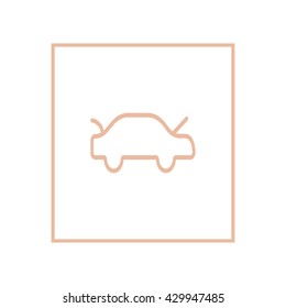 passenger car, an icon