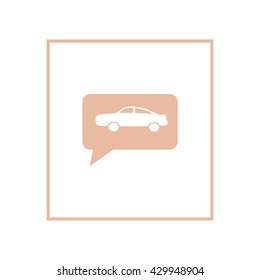 passenger car, an icon