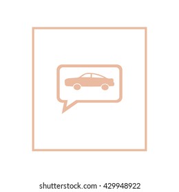 passenger car, an icon