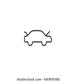 passenger car, an icon