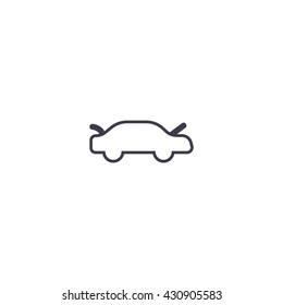 passenger car, an icon