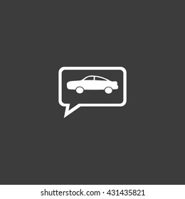 passenger car, an icon