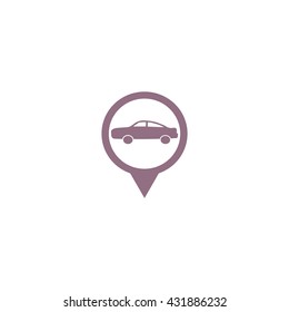 passenger car, an icon