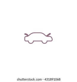 passenger car, an icon