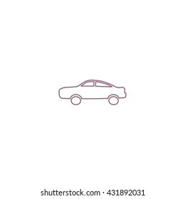 passenger car, an icon