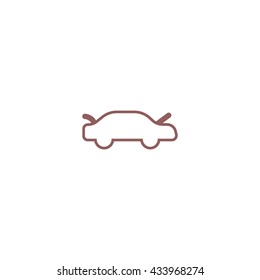 passenger car, an icon