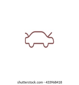 passenger car, an icon