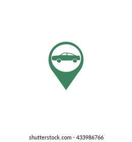 passenger car, an icon