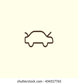 passenger car, an icon