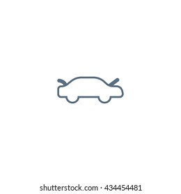 passenger car, an icon