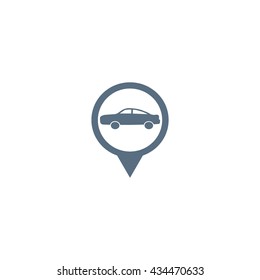 passenger car, an icon