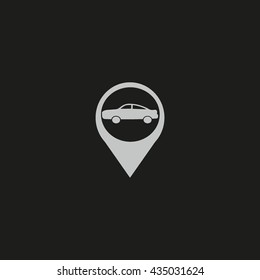 passenger car, an icon