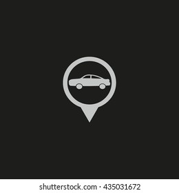 passenger car, an icon
