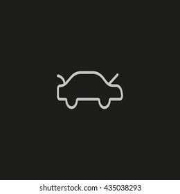 passenger car, an icon