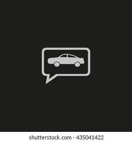 passenger car, an icon