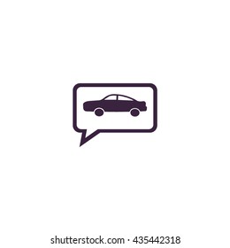 passenger car, an icon