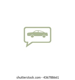 passenger car, an icon