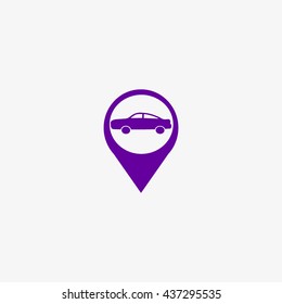 passenger car, an icon