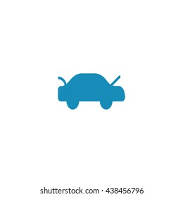 passenger car, an icon